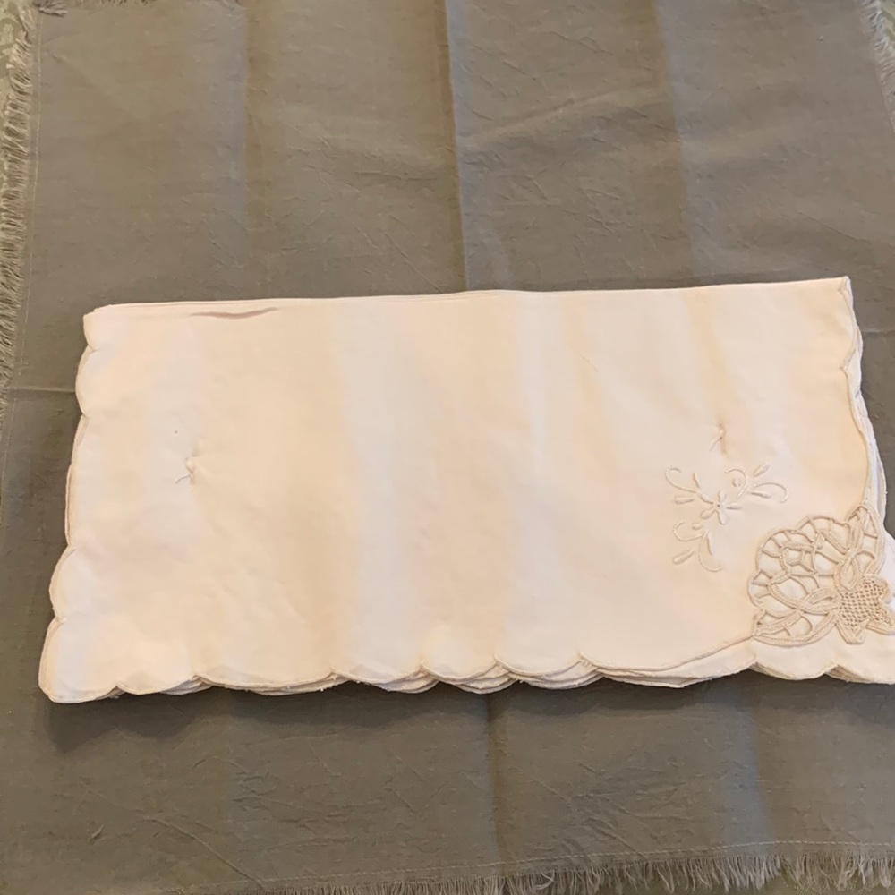 Vintage linen napkins set of 12